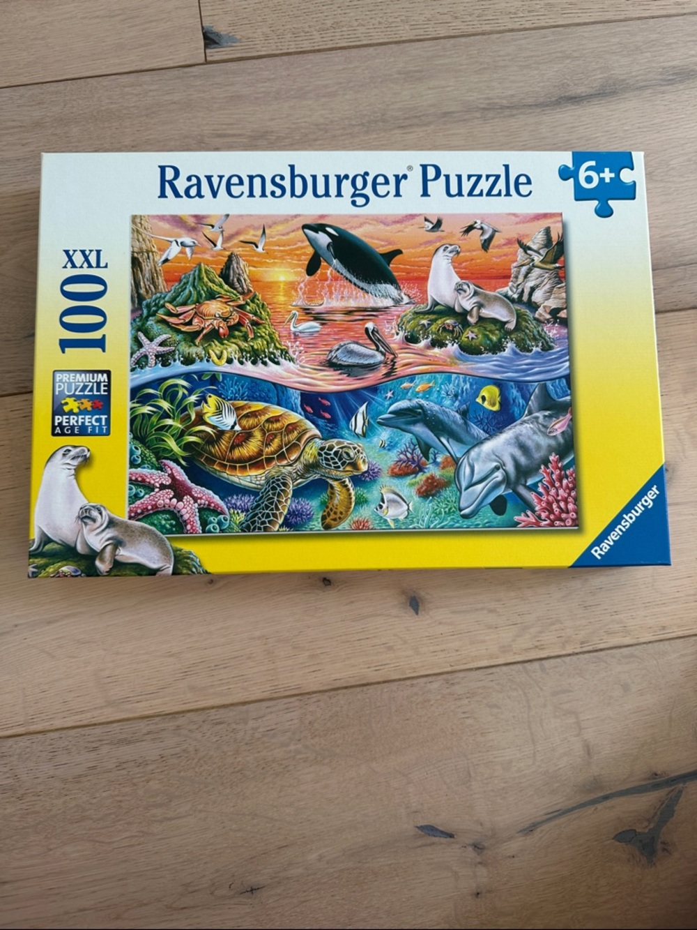 Ravensburger Colorful Marine Life Puzzle with Yellow Frame